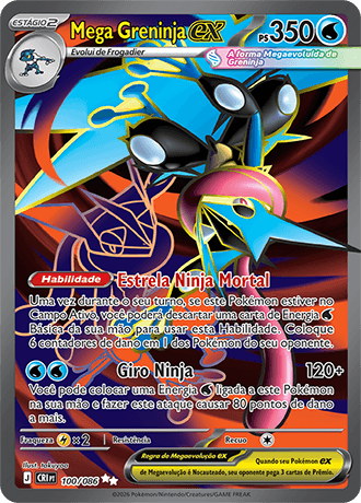 Mega Greninja ex — carta Pokémon TCG